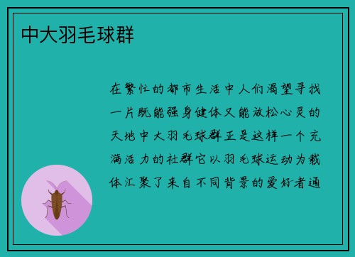 中大羽毛球群
